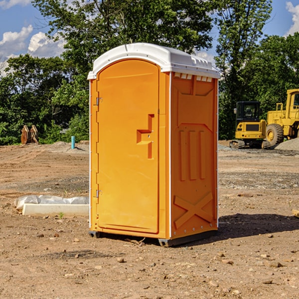 can i customize the exterior of the porta potties with my event logo or branding in Whiteoak